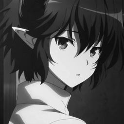 冷酷帅气动漫男生头像黑白侧脸简约