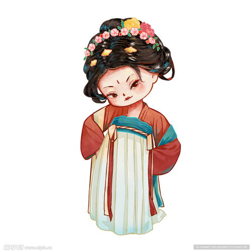卡通汉服少女设计图