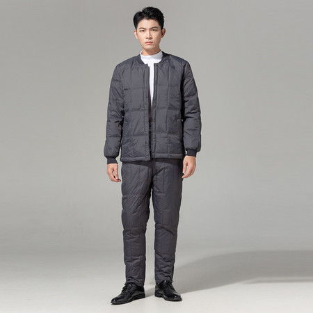 汤河之家男士羽绒服内胆套装冬季中老年爸爸装加厚羽绒裤保暖内衣两件套