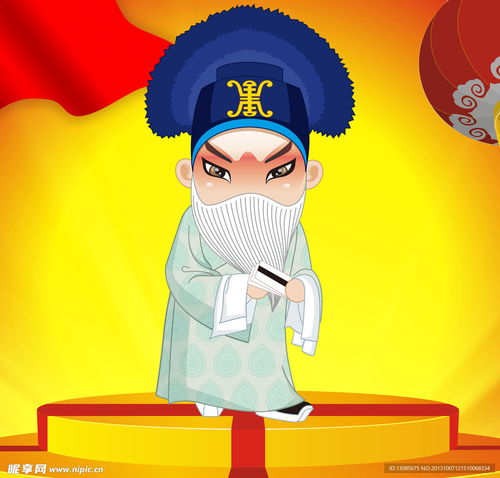 京剧人物设计图psd分层素材
