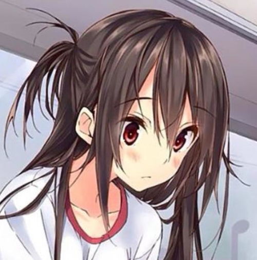二次元动漫大头贴和蔼可亲的小姑娘,大大的眼睛讨人喜