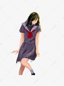唯美女学生漫画人物设计素材图片免费下载千库网