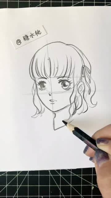 简单的手绘动漫女生版侧面头像画法