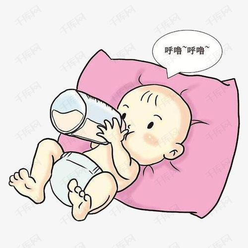 卡通宝宝躺着吃奶瓶素材图片免费下载高清png千库网图片编号8491778