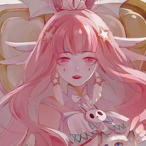 动漫女头粉色系卡通可爱女生头像