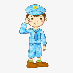 国庆节穿着蓝色迷彩服的军人敬礼免抠png素材图片素材其他格式下载动漫人物大全