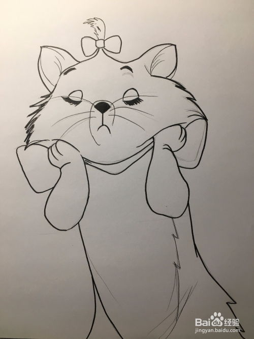 可爱猫头像画法卡通猫和老鼠