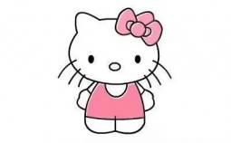 超可爱的粉粉kitty猫的画法