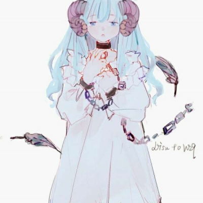 江孑一组唯美卡通少女人物插画