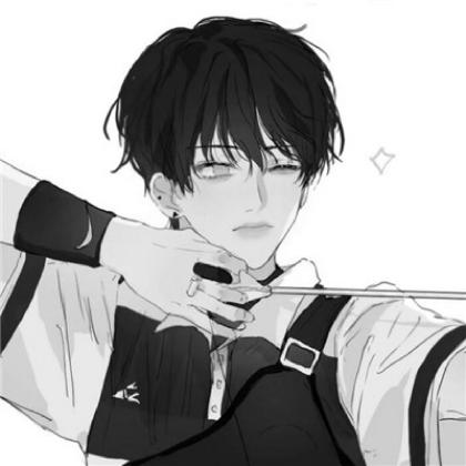 冷酷高冷黑白动漫男头像,特别时期推荐第一张戴口罩的