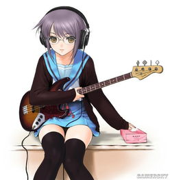 戴眼镜短发的动漫女生