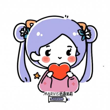 手绘卡通情头可爱简笔画情头最受女生喜爱了