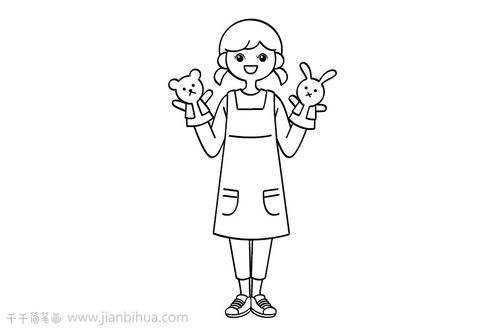 幼儿老师简笔画