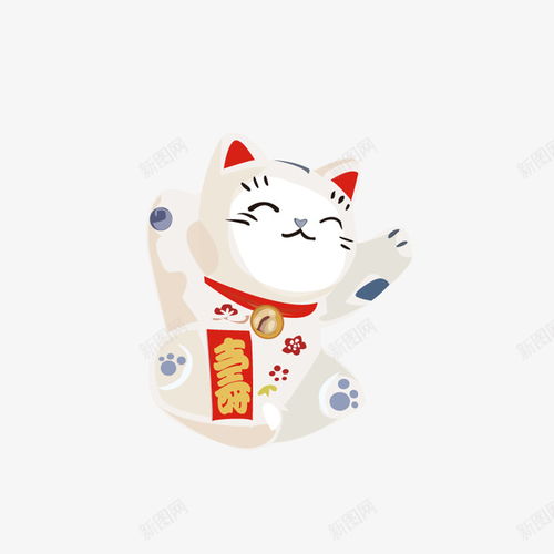 卡通手绘可爱的招财猫页面网页平面电商创意素材招财素材