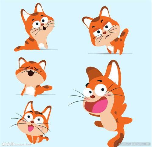 卡通猫设计图