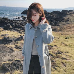 毛呢外套女中长款韩版2018冬季新款流行加厚赫本风气质呢子大衣潮cs