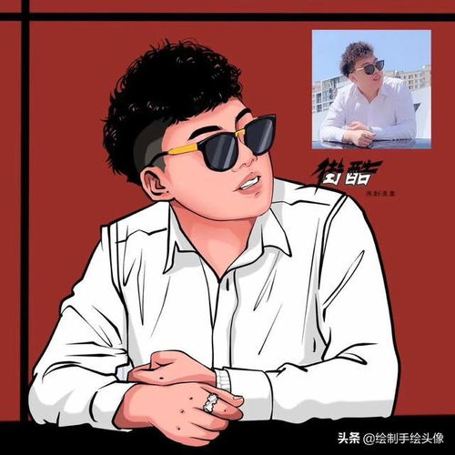 三四十岁帅气男士漫画头像