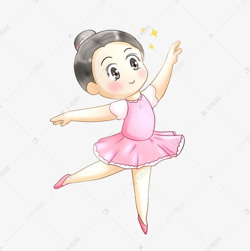 跳舞的小女孩手绘卡通png素材图片免费下载千库网