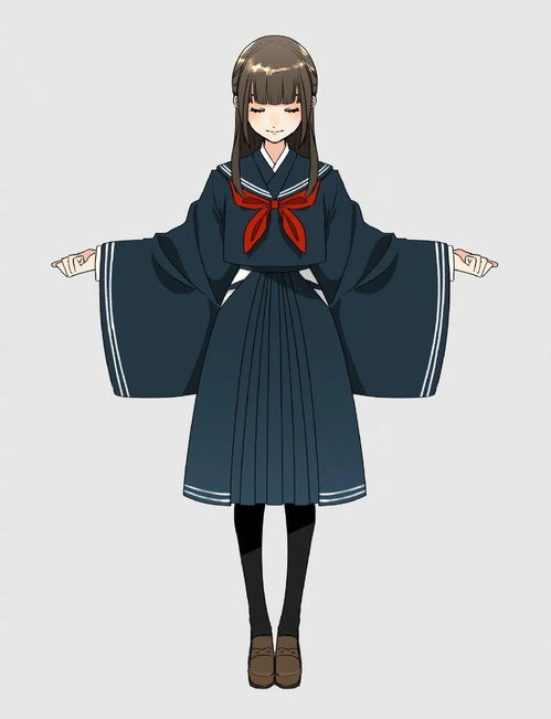日系动漫头像女孩喜欢的jk制服手绘素材