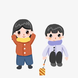 新年小男孩小女孩新年图片素材其他格式下载动漫人物大全