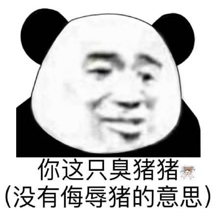 暴躁熊猫头怼人骂人表情包你这只臭猪猪