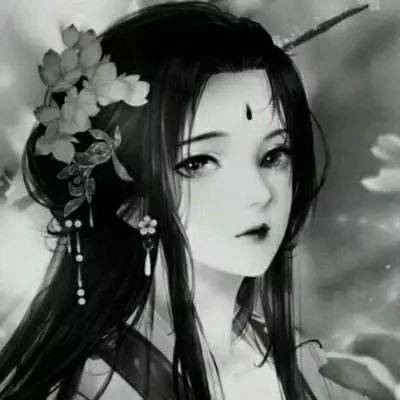 女生头像古风黑白女头像