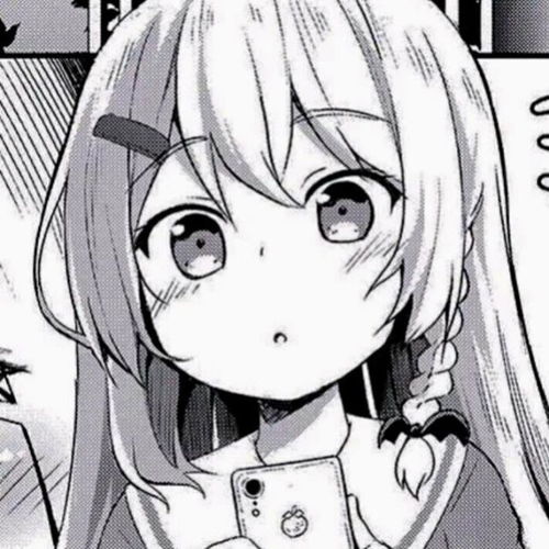 黑白漫画风格女头
