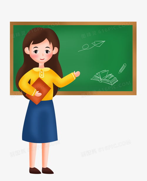 手绘卡通女老师上课场景图片免费下载png素材编号vr7iw08p4图精灵