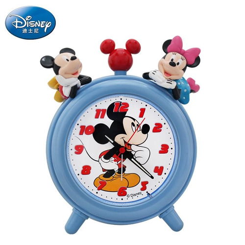原价99现价89迪士尼disney闹钟卡通儿童学生电子米奇音乐闹钟贪睡床头钟kq800021
