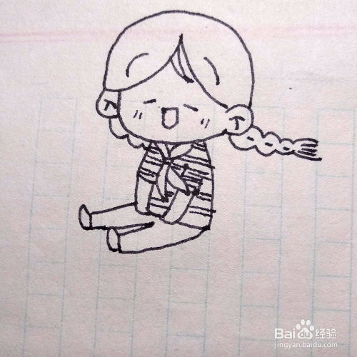 怎么画一个坐在纸飞机上的可爱小女孩卡通简笔画