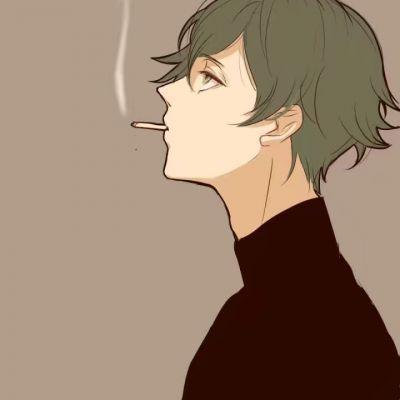 抽烟卡通头像男生霸气