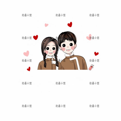 彩萌手绘真人漫画定制卡通q版照片转绘画情侣头像装饰礼物