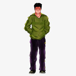 卡通帅气男生手绘插画图片素材其他格式下载动漫人物大全