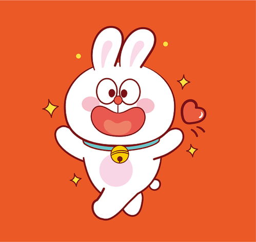 阿茹生肖ip叮当兔ip卡通可爱插画表情包卡通兔年快乐