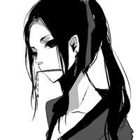眼神含恨,黑白动漫女生头像