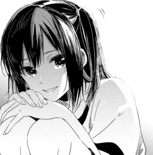 黑白女生动漫头像