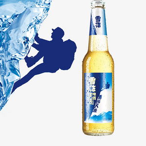 夏日清洗啤酒清凉海报