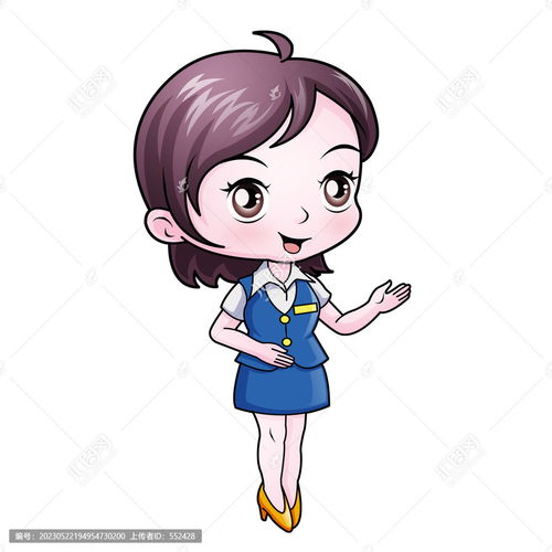 银行女职员卡通设计模板下载设计素材素材下的动漫卡通设计模板