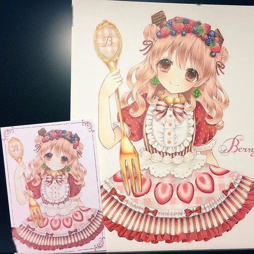 炒鸡可爱仙气的动漫人物女生马克笔插画线稿