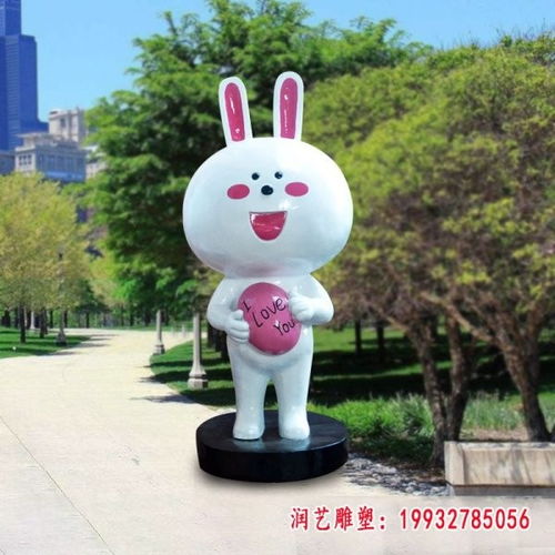 大型玻璃钢可妮兔卡通雕塑自贡树脂雕塑可妮兔图片