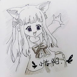 动漫素描画铅笔画女生图片欣赏,快来收图