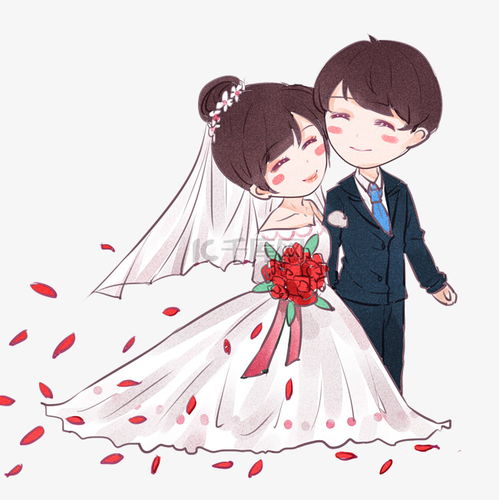 手绘卡通浪漫婚礼素材图片免费下载千库网