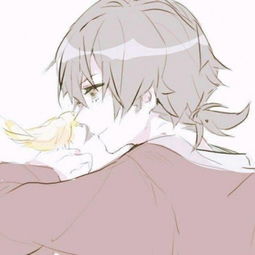 手绘卡通动漫男头止于唇齿掩于岁月