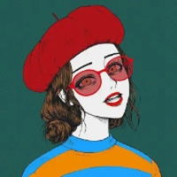 卡通人物头像女生霸气扁平化
