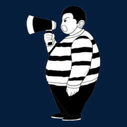 拿着喇叭大喊的小胖子图片素材其他格式下载动漫人物大全