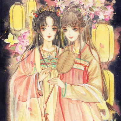 手绘卡通头像女生唯美韩版手绘古风美丽少女头像