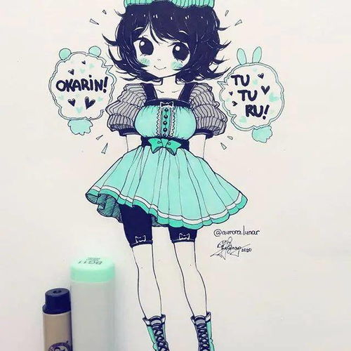 马克笔动漫丨甜甜学生党最爱漫画少女手绘插画