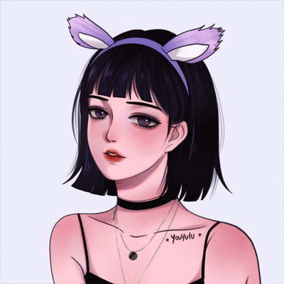 个性又好看的手绘头像,青春唯美手绘现代气质女生头像