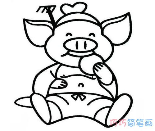 卡通猪八戒头像怎么画简单猪八戒简笔画图片