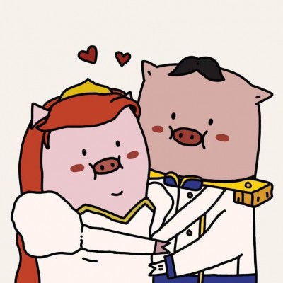 微信情侣头像卡通搞笑王子和公主的爱情是幸福的